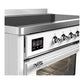 Ilve UMIB48NR3WHC Ilve Umib48Nr3Whc Majestic Iii 48 Inch Induction Range With 6 Elements, 5.02 Cu. Ft. Total Oven Capacity (Triple Glass Door, White, Chrome)