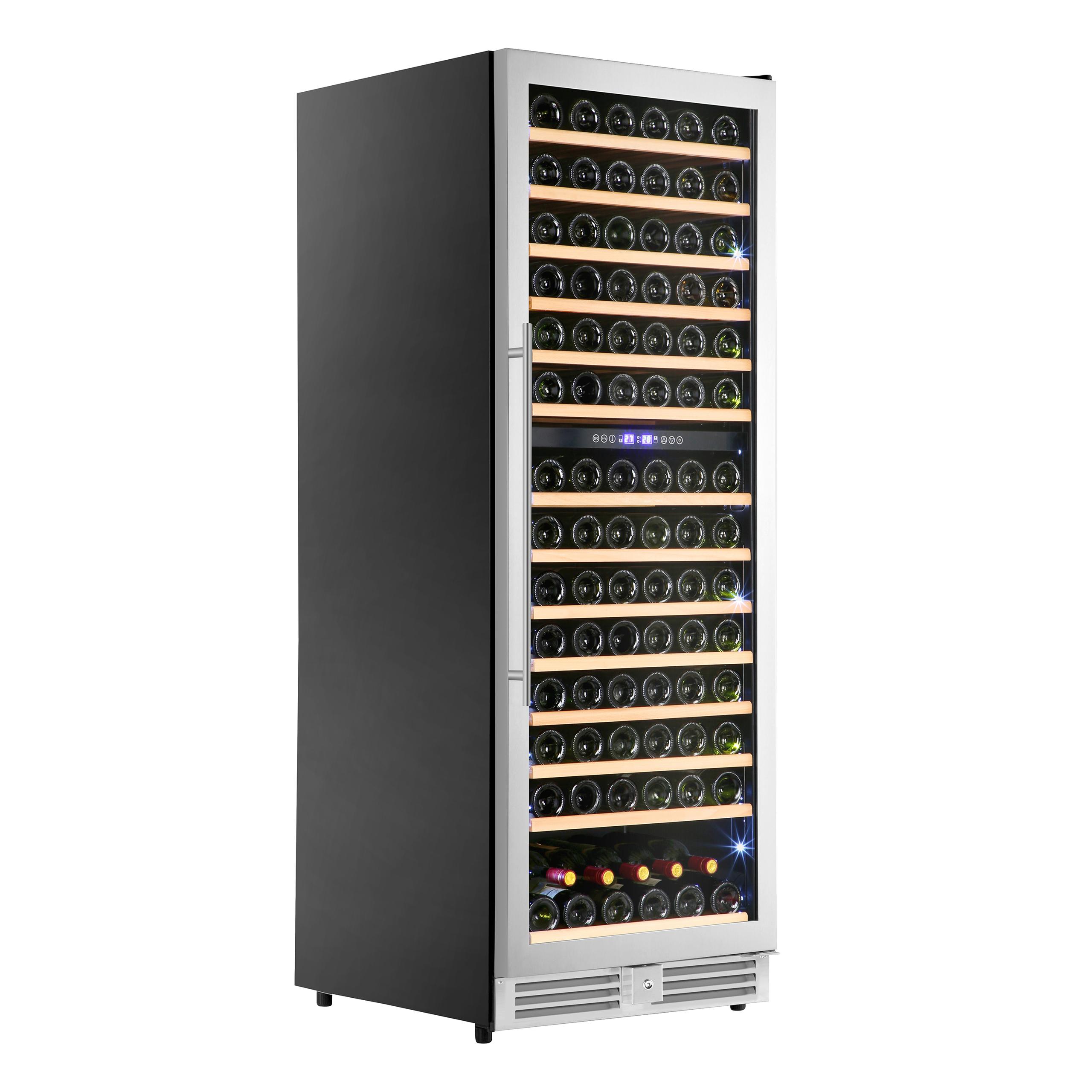 Avanti WCF148DE3S1 Avanti Refresh Dual-Zone Wine Cooler, 148 Bottle Capacity, Wood Accent Shelves, In Stainless Steel (Wcf148De3S-1)