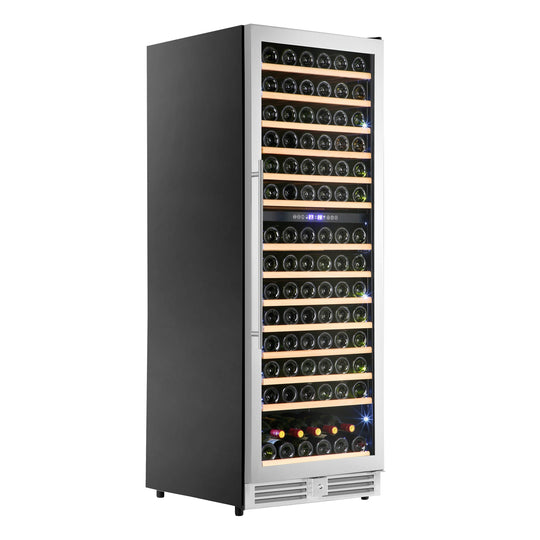 Avanti WCF148DE3S1 Avanti Refresh Dual-Zone Wine Cooler, 148 Bottle Capacity, Wood Accent Shelves, In Stainless Steel (Wcf148De3S-1)