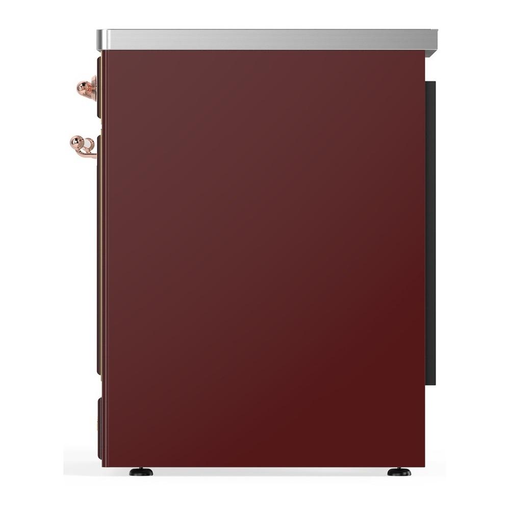 Ilve UMIB30QNR3BUP Ilve Umib30Qnr3Bup Majestic Iii 30 Inch Induction Range With 4 Elements, 4 Cu. Ft. Oven Capacity (Solid Door, Burgundy, Copper)