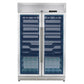 Forno FWCDR661048S Forno Abruzzo 48-Inch Dual Zones Wine Cellar, 102 Bottles, 24 Cu. Ft., Green Acrylic Holders & Black Shelves