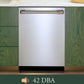 Cafe CDT828P2VS1 Café™ Customfit Energy Star Stainless Interior Smart Dishwasher With Ultra Wash & Dry, 42 Dba