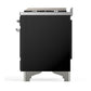 Ilve UM60FSQNR3BKCLP Ilve Um60Fsqnr3Bkclp Majestic Iii 60 Inch Dual Fuel Range With 7 Burners, Griddle And French Top, Dual Function Burner With Up To 25,000 Btu (Liquid Propane, Solid Door, Glossy Black, Chrome)