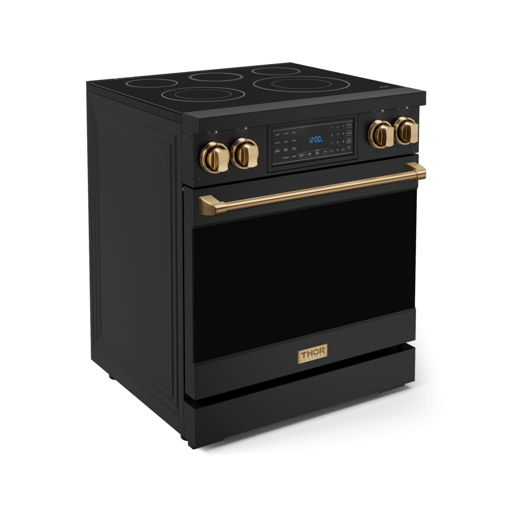 Thor Kitchen RSE30BBRZ 30 Inch Professional Electric Range With Tilt Panel Touch Control In Black/Bronze Gordon Ramsay Series - Rse30B-Brz