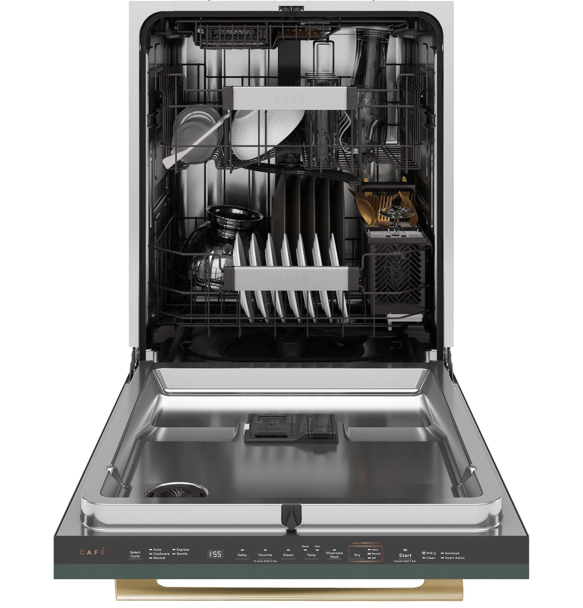 Cafe CDT858I6ZII Café™ Customfit Energy Star® Panel-Ready Stainless Interior Smart Dishwasher With Ultra Wash Top Rack And Dual Convection Ultra Dry™