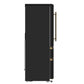 Forno FFFFD179133BLK Forno Luigi 33-Inch French Door Refrigerator, 18 Cu.Ft, Black Finish, Antique Brass Handles, Energy Star Certified