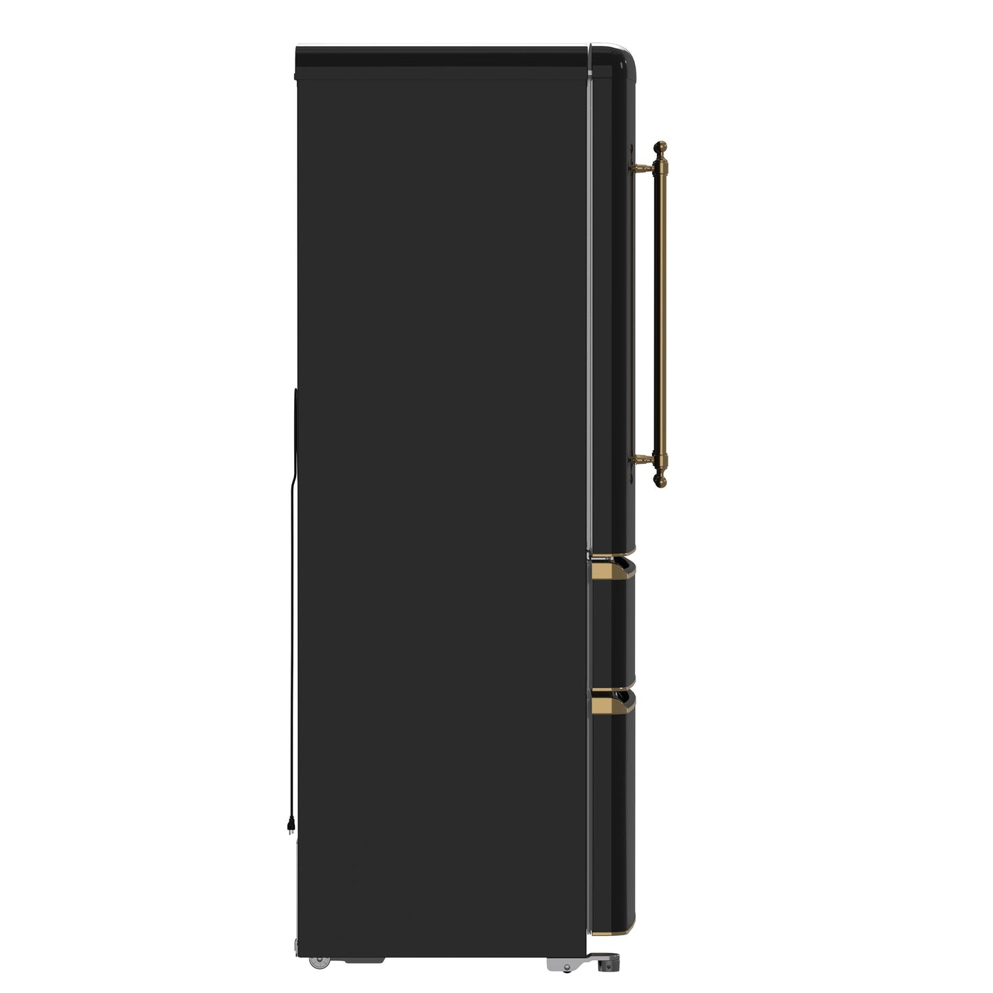 Forno FFFFD179133BLK Forno Luigi 33-Inch French Door Refrigerator, 18 Cu.Ft, Black Finish, Antique Brass Handles, Energy Star Certified