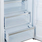 Forno FFFFD172228WHTRS Forno Maderno 28-Inch Convertible Freezer/Refrigerator In White With Antique Brass Handle, 13.6 Cu.Ft. Right Swing