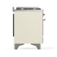 Ilve UM48FNR3AWCLP Ilve Um48Fnr3Awclp Majestic Iii 48 Inch Dual Fuel Range With 8 Burners And Griddle, Dual Function Burner Up To 25,000 Btu (Liquid Propane, Triple Glass Door, Antique White, Chrome)