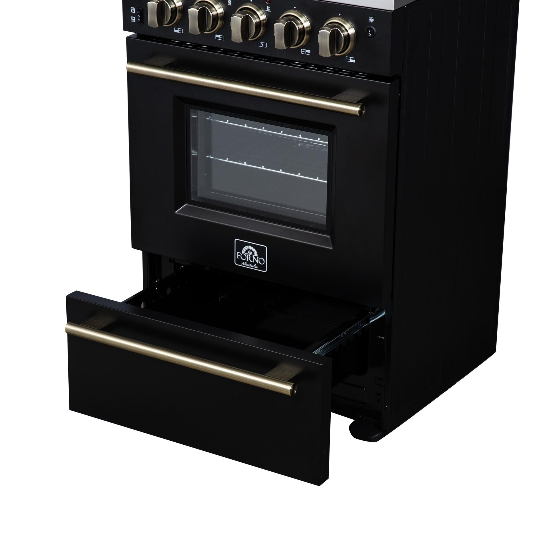Forno FFSEL606924BLK Forno Loiano 24 Inch Freestanding Electric Range In Black