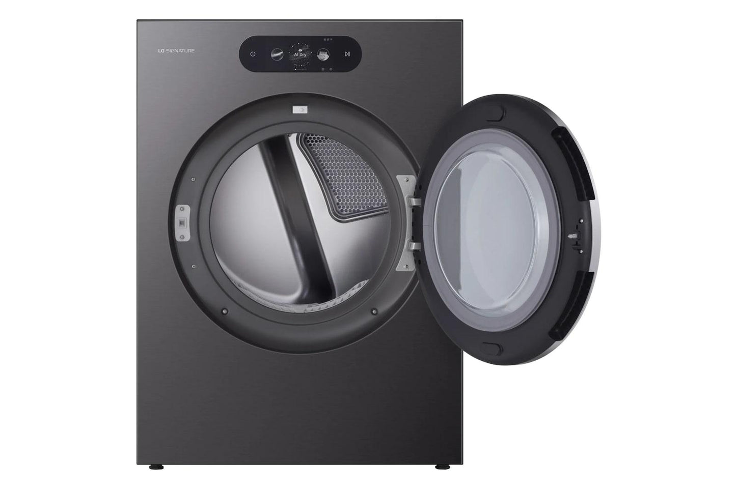 Lg DLEX9900B Lg Signature 9.0 Cu. Ft. Mega Capacity Smart Front Load Electric Dryer With Built-In Intelligence, Turbosteam® And Touch Lcd Control