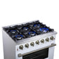 Forno FFSGS623936WHT Forno Massimo 36-Inch White Freestanding Gas Range, 6 Sealed Burners, Convection Oven, Energy Efficient