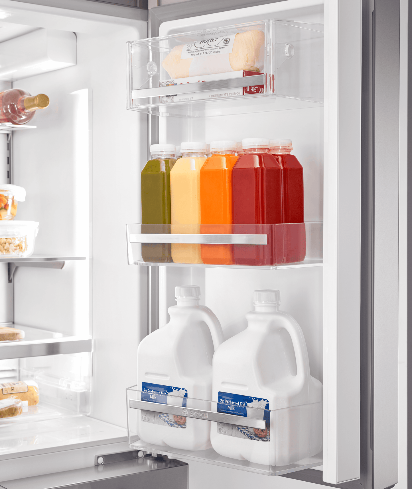 Bosch B36CT84SNS 800 Series, French Door Bottom Freezer, Multi Door, 36'', Brushed Steel (With Anti-Fingerprint)