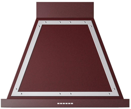 Ilve UANB30BUC Nostalgie 30 Inch Burgundy Wall Mount Convertible Range Hood