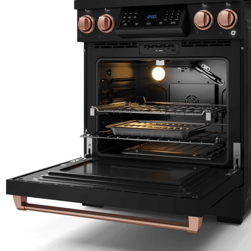 Thor Kitchen RSG30BRSG 30 Inch Professional Gas Range With Tilt Panel Touch Control In Matte Black/Rose Gold Gordon Ramsay Series - Rsg30B-Rsg