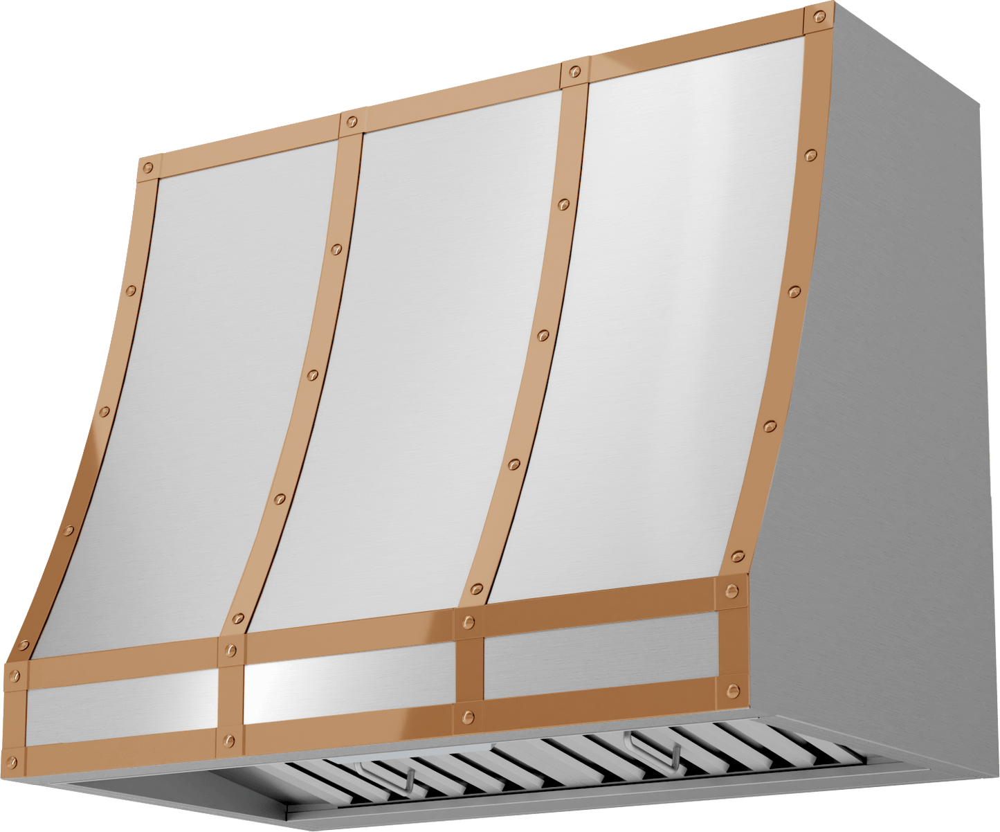 Zephyr BKFT36APC Forte Hood Banding Kit, 36In, Polished Copper Finish
