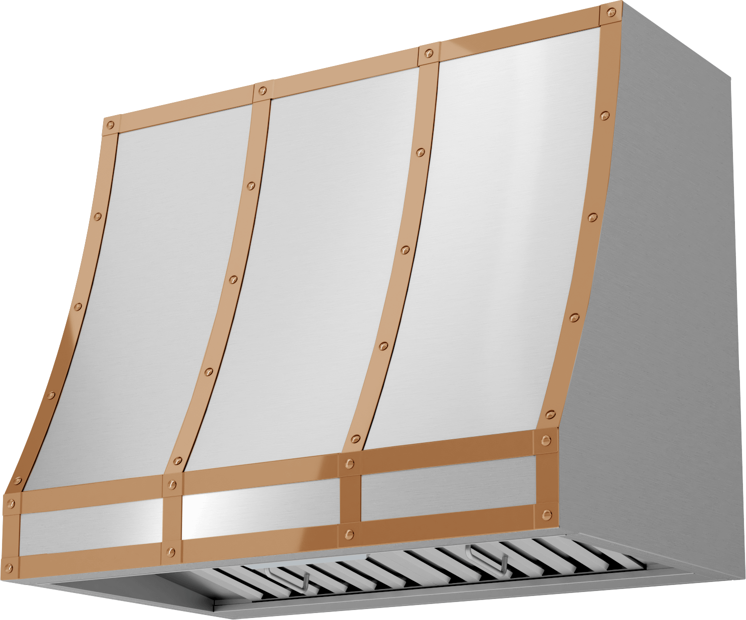 Zephyr BKFT36APC Forte Hood Banding Kit, 36In, Polished Copper Finish