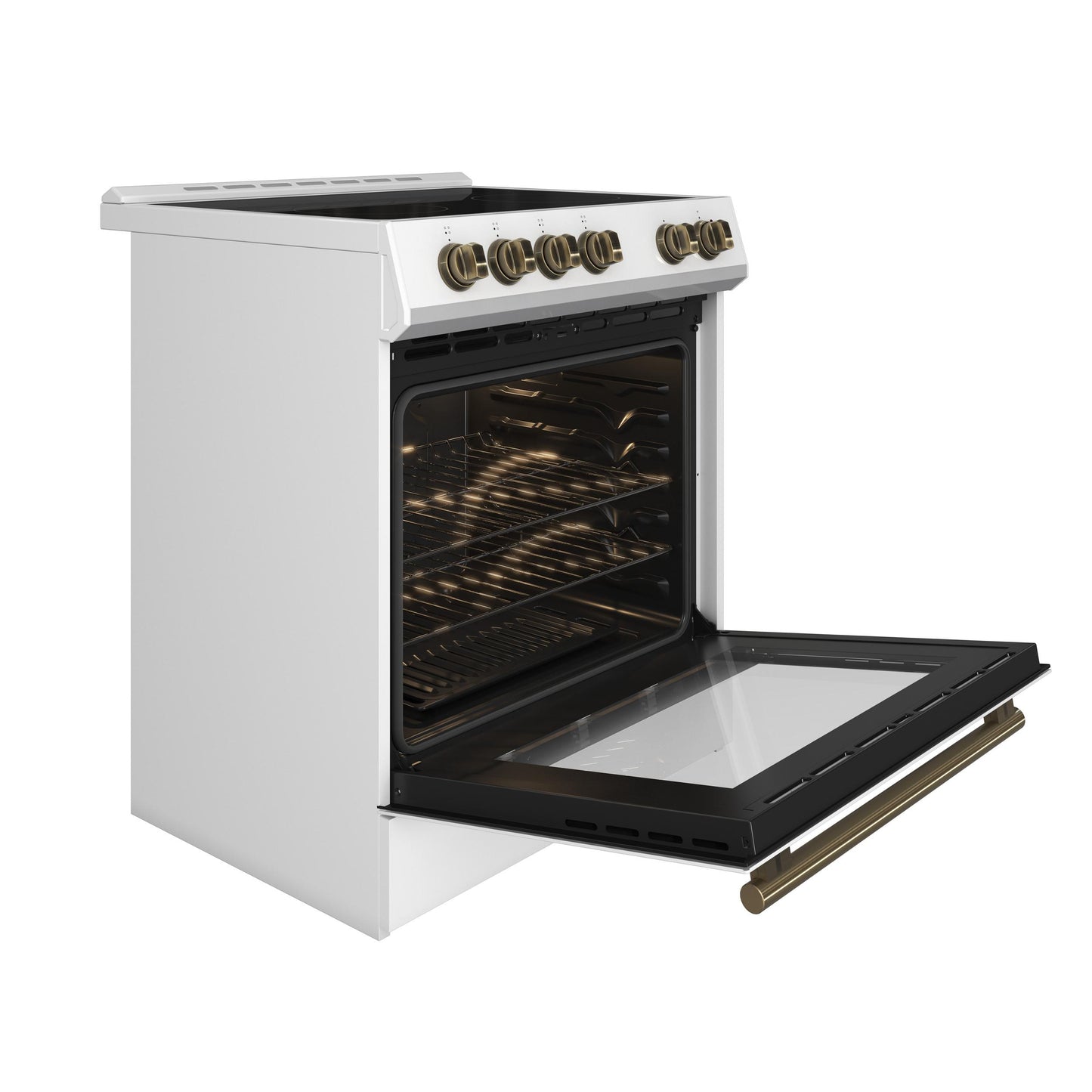 Forno FFSEL601230WHT Forno Leonardo Espresso 30-Inch White Electric Range, True Convection, Energy Efficient