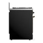 Ilve UM30QNR3BKBLP Ilve Um30Qnr3Bkblp Majestic Iii 30 Inch Dual Fuel Range With 5 Black Brass Burners, Dual Function Burner Up To 25,000 Btu (Liquid Propane, Solid Door, Glossy Black, Burnished)