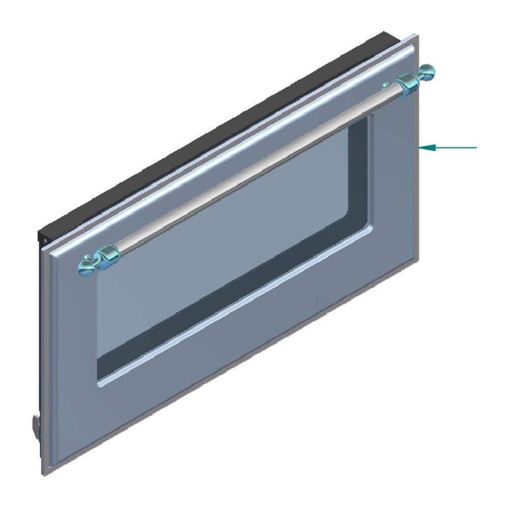 Ilve EG9624005005616 Ilve Parts Eg9624005005616 Complete Triple Glass Door Kit For 60" Range, Uov 80 E3 Ovens (Emerald Green, Brass Trim)