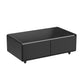 Forno FCTFR700651BLK Forno Evoluto Tavolo 51-Inch Black Smart Coffee Table - Dual Refrigerator Drawers, Bluetooth 5.0 Audio, Wireless Charging & Rgb Ambient Light