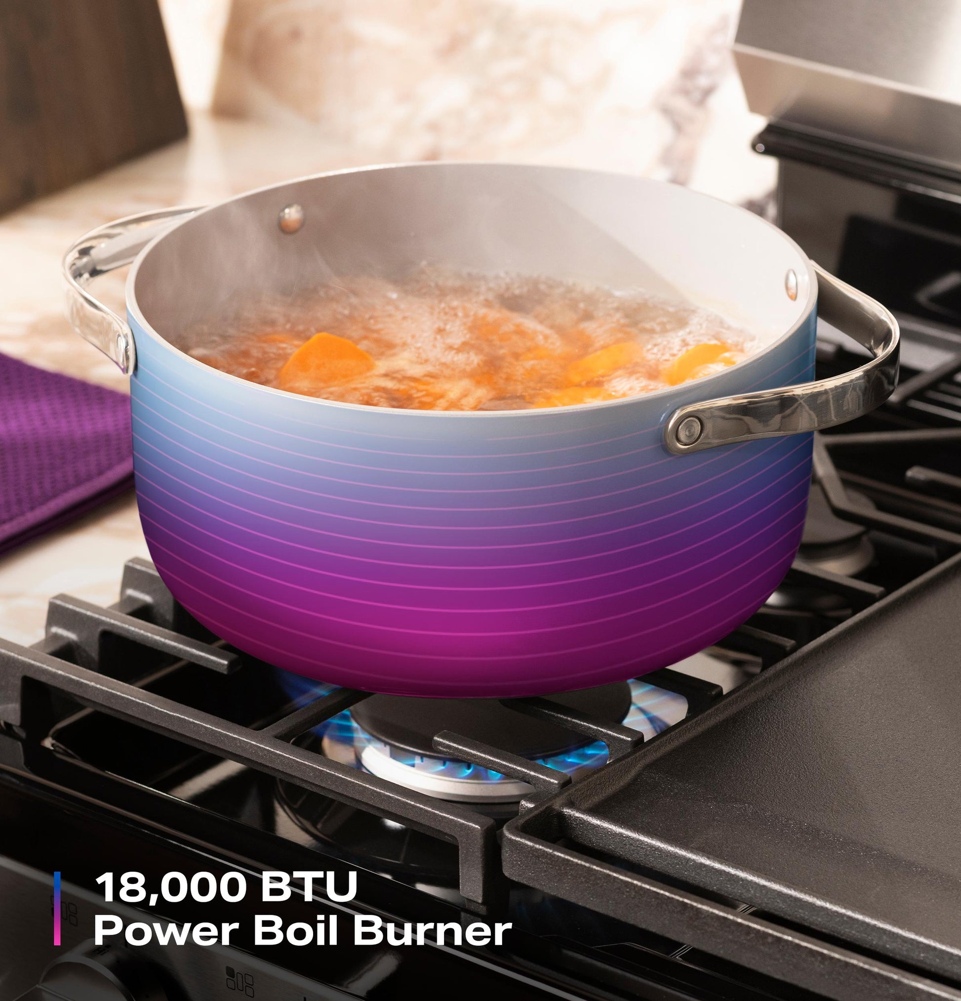 Ge Appliances PGF700AYFS Ge Profile™ 30" Smart Free-Standing Gas Convection Range With No Preheat Air Fry And Easywash™ Oven Tray