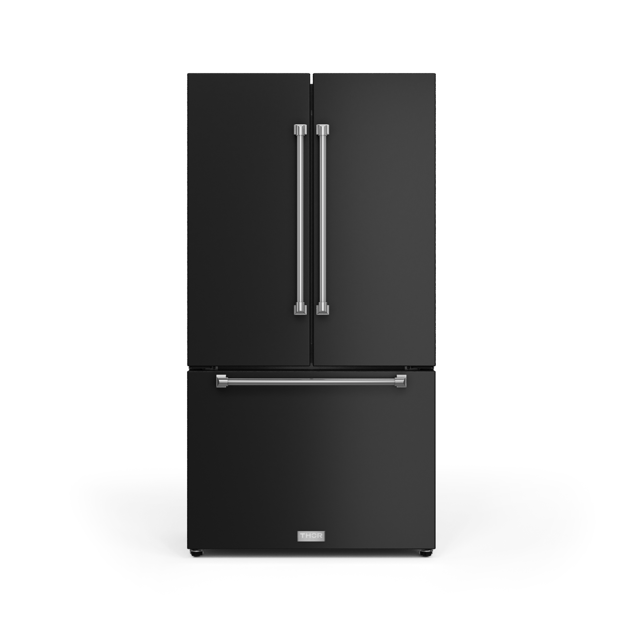 Thor Kitchen RF3621CTD00SS 36 Inch 20.3 Cu Ft French Door Counter Depth Refrigerator With Ice Maker In Black/Stainless Steel Gordon Ramsay Series - Rf3621Ctd00-Ss