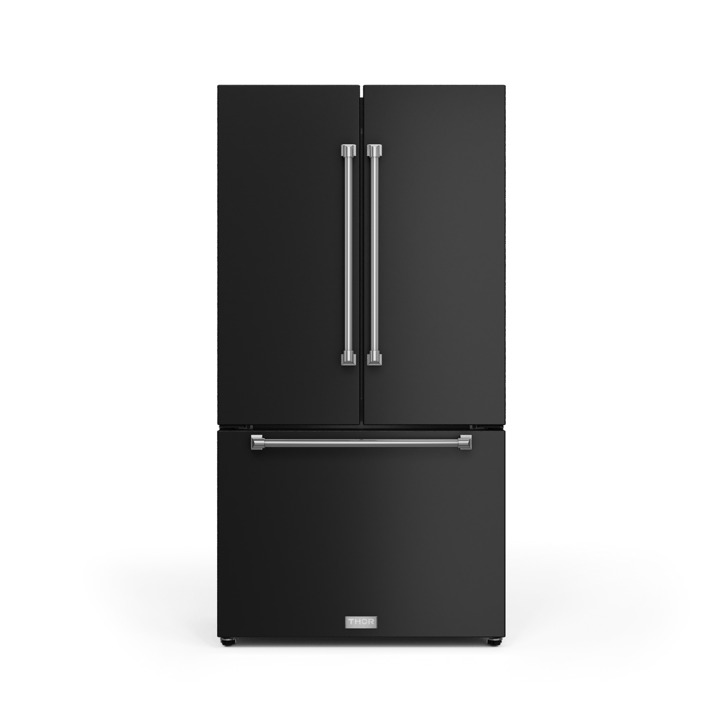 Thor Kitchen RF3621CTD00SS 36 Inch 20.3 Cu Ft French Door Counter Depth Refrigerator With Ice Maker In Black/Stainless Steel Gordon Ramsay Series - Rf3621Ctd00-Ss