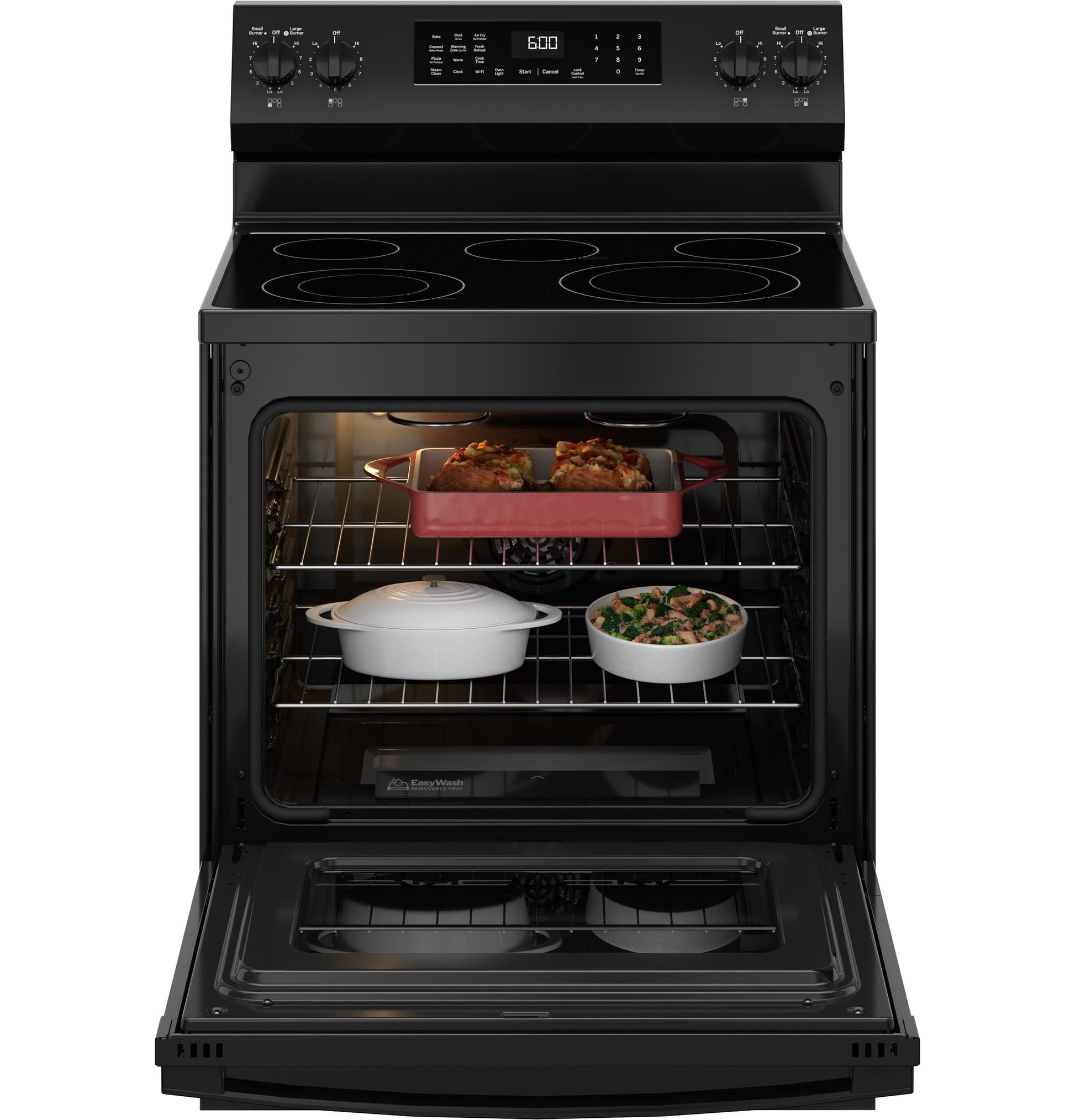 Ge Appliances GRF600AVBB Ge® 30" Free-Standing Electric Convection Range With No Preheat Air Fry And Easywash™ Oven Tray