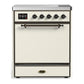 Ilve UMIB30QNR3AWB Ilve Umib30Qnr3Awb Majestic Iii 30 Inch Induction Range With 4 Elements, 4 Cu. Ft. Oven Capacity (Solid Door, Antique White, Burnished)