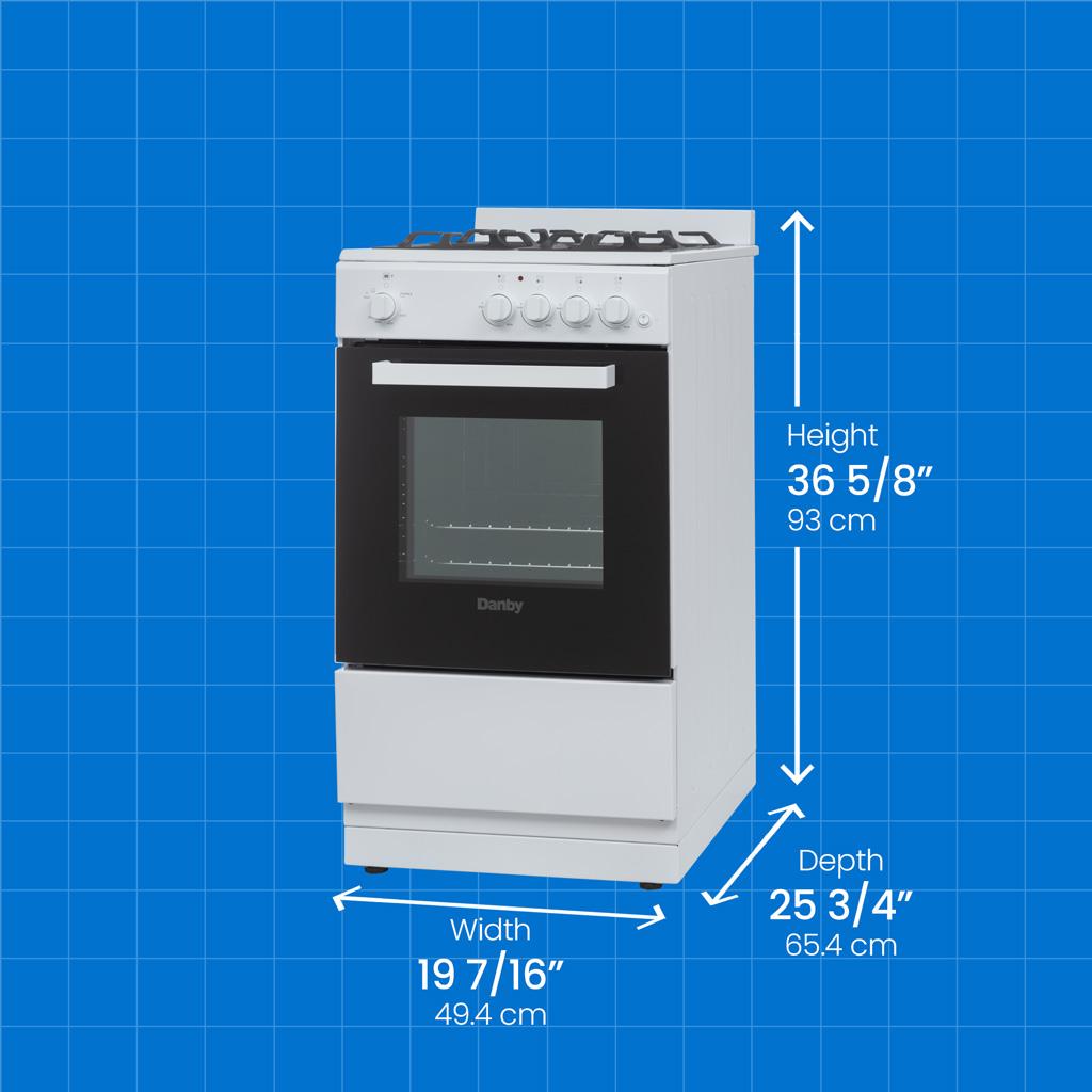 Danby DR20V1WGLP Danby 20 Wide Gas Range In White