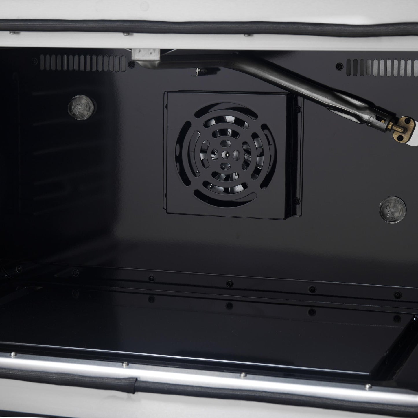 Forno FFSGS644436BLK Forno Galiano 36-Inch French Door Gas Range Black And Antique Brass Design, 6 Sealed Burners 83,000 Btu, 5.36 Cu.Ft. Convection Oven