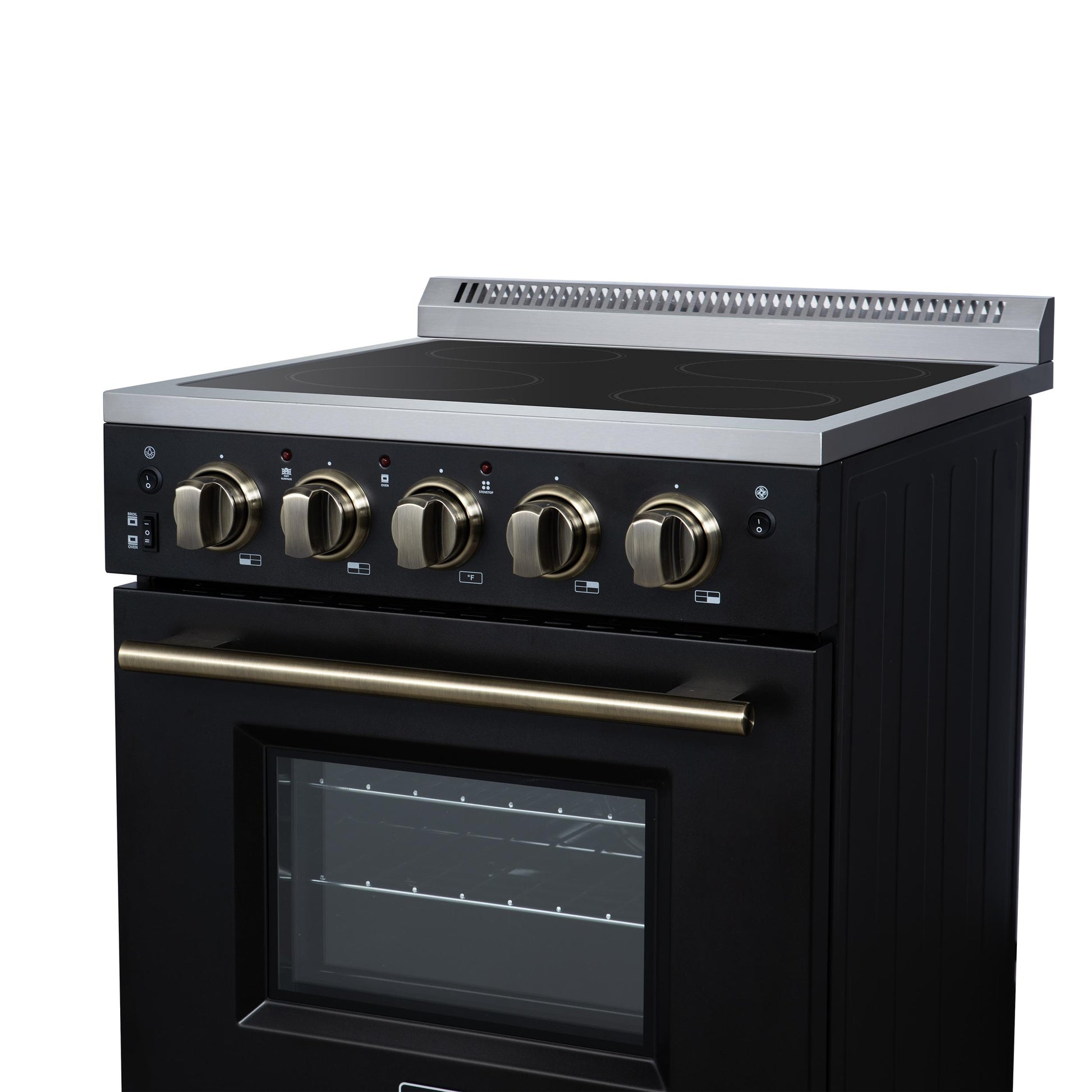 Forno FFSEL606924BLK Forno Loiano 24 Inch Freestanding Electric Range In Black
