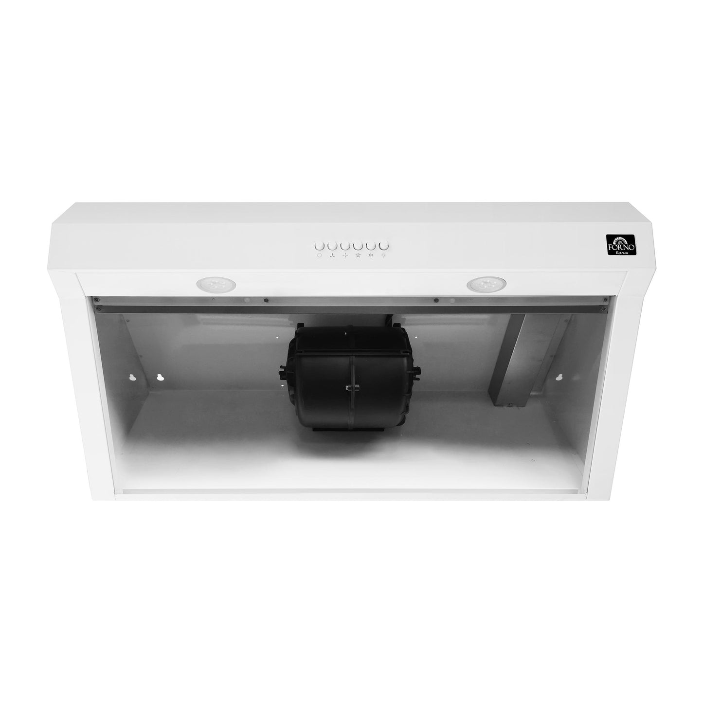 Forno FRHUC525530WHT Forno Bari Espresso 30-Inch Under Cabinet Range Hood, White, 600 Cfm, Led Lighting, Dishwasher-Safe Baffle Filters, 3-Speed Fan Control