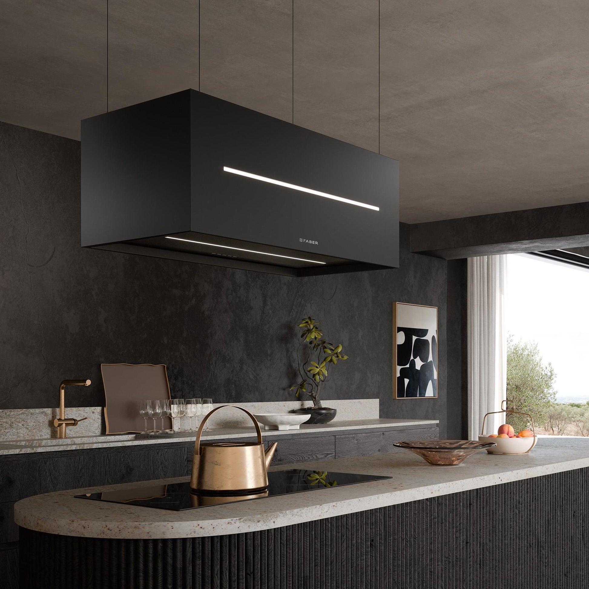 Faber GRAZIS30BKV Graziosa Isola 31" Matte Black 600 Cfm