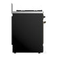 Ilve UM30NR3BKB Ilve Um30Nr3Bkb Majestic Iii 30 Inch Dual Fuel Range With 5 Black Brass Burners, Dual Function Burner Up To 25,000 Btu (Natural Gas, Triple Glass Door, Glossy Black, Burnished)