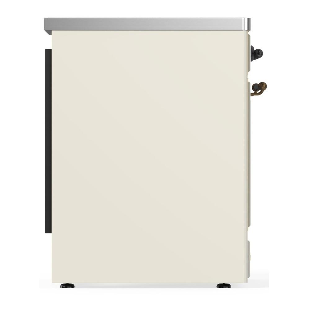 Ilve UMIB30NR3AWB Ilve Umib30Nr3Awb Majestic Iii 30 Inch Induction Range With 4 Elements, 4 Cu. Ft. Oven Capacity (Triple Glass Door, Antique White, Burnished)