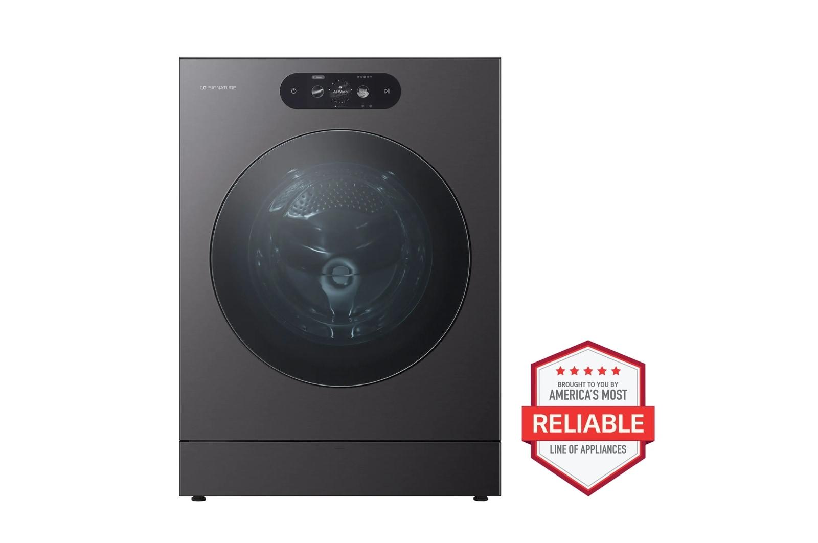 Lg WM9901HBA Lg Signature 5.8 Cu. Ft. Mega Capacity Smart Front Load Washer With Built-In Intelligence, Turbowash® 360(Degree), Ezdispense® And Touch Lcd Control