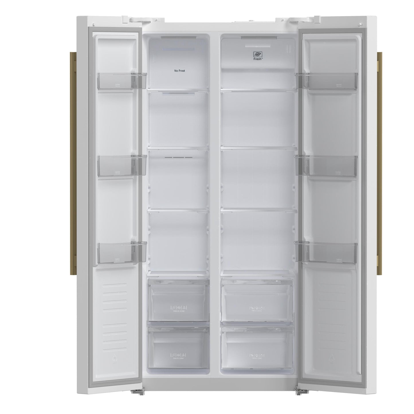 Forno FFRBI180533WHT Forno Salerno Espresso 33-Inch White Side-By-Side Refrigerator, 15.6 Cu. Ft., Energy-Efficient, No Frost, Modern Design