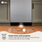 Lg LDNPH654S Smart Top Control Flushfit Design Dishwasher With 1-Hour Wash & Dry, Quadwash® Pro, Truesteam® And Dynamic Heat Dry™