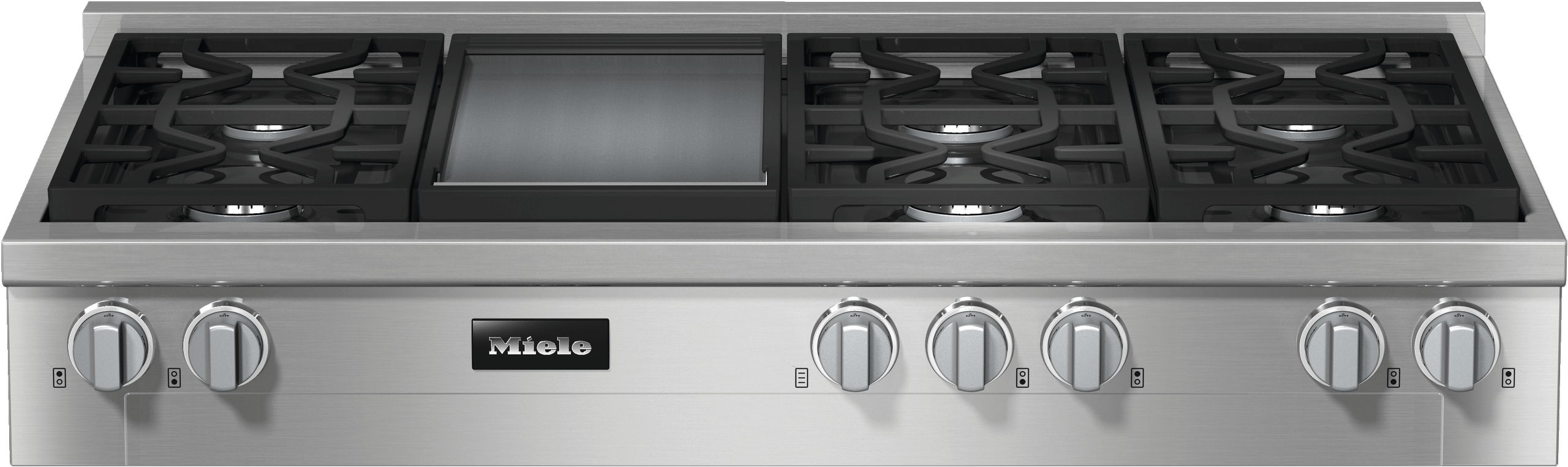 Miele KMR13563GGD Kmr 1356-3 G Gd Edst/Clst - 48-Inch Range Top With 6 Burners And Griddle Plate For Flexibility And High Performance
