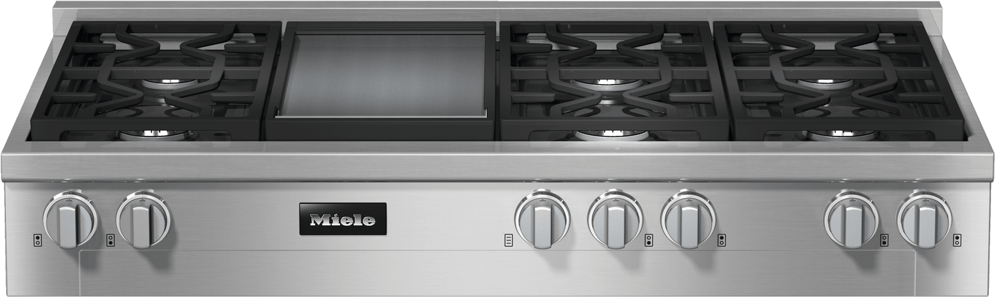 Miele KMR13563GGD Kmr 1356-3 G Gd Edst/Clst - 48-Inch Range Top With 6 Burners And Griddle Plate For Flexibility And High Performance