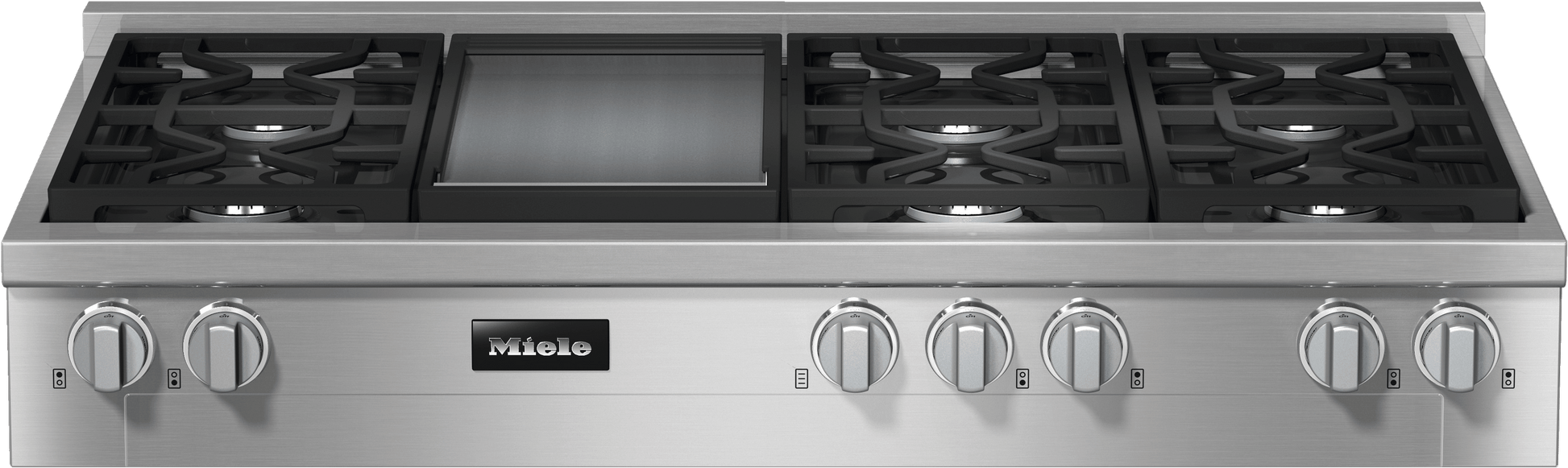 Miele KMR13563GGD Kmr 1356-3 G Gd Edst/Clst - 48-Inch Range Top With 6 Burners And Griddle Plate For Flexibility And High Performance