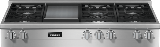 Miele KMR13563GGD Kmr 1356-3 G Gd Edst/Clst - 48-Inch Range Top With 6 Burners And Griddle Plate For Flexibility And High Performance