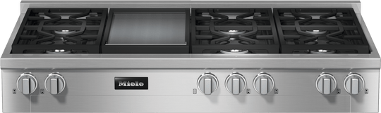 Miele KMR13563GGD Kmr 1356-3 G Gd Edst/Clst - 48-Inch Range Top With 6 Burners And Griddle Plate For Flexibility And High Performance