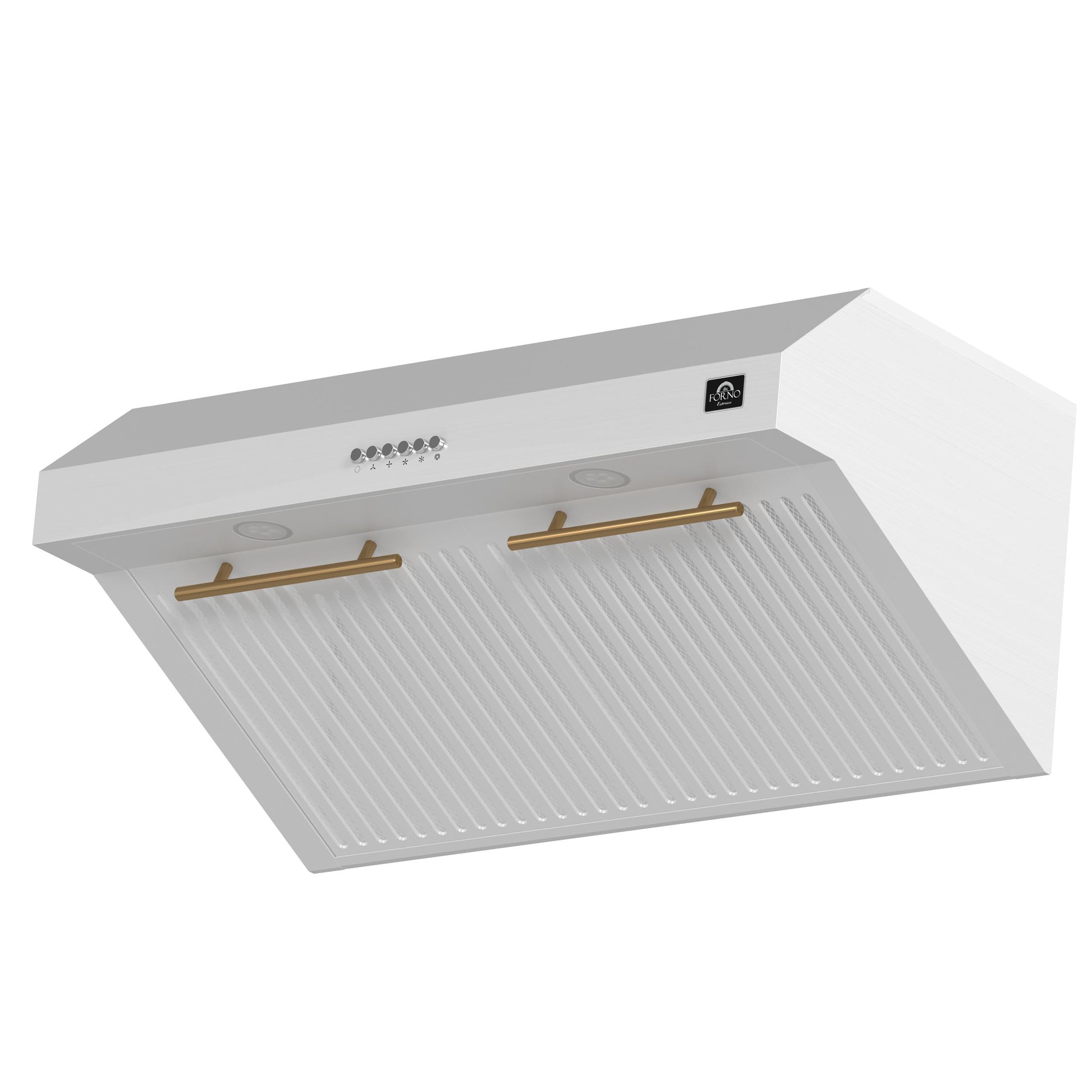 Forno FRHUC525530WHT Forno Bari Espresso 30-Inch Under Cabinet Range Hood, White, 600 Cfm, Led Lighting, Dishwasher-Safe Baffle Filters, 3-Speed Fan Control