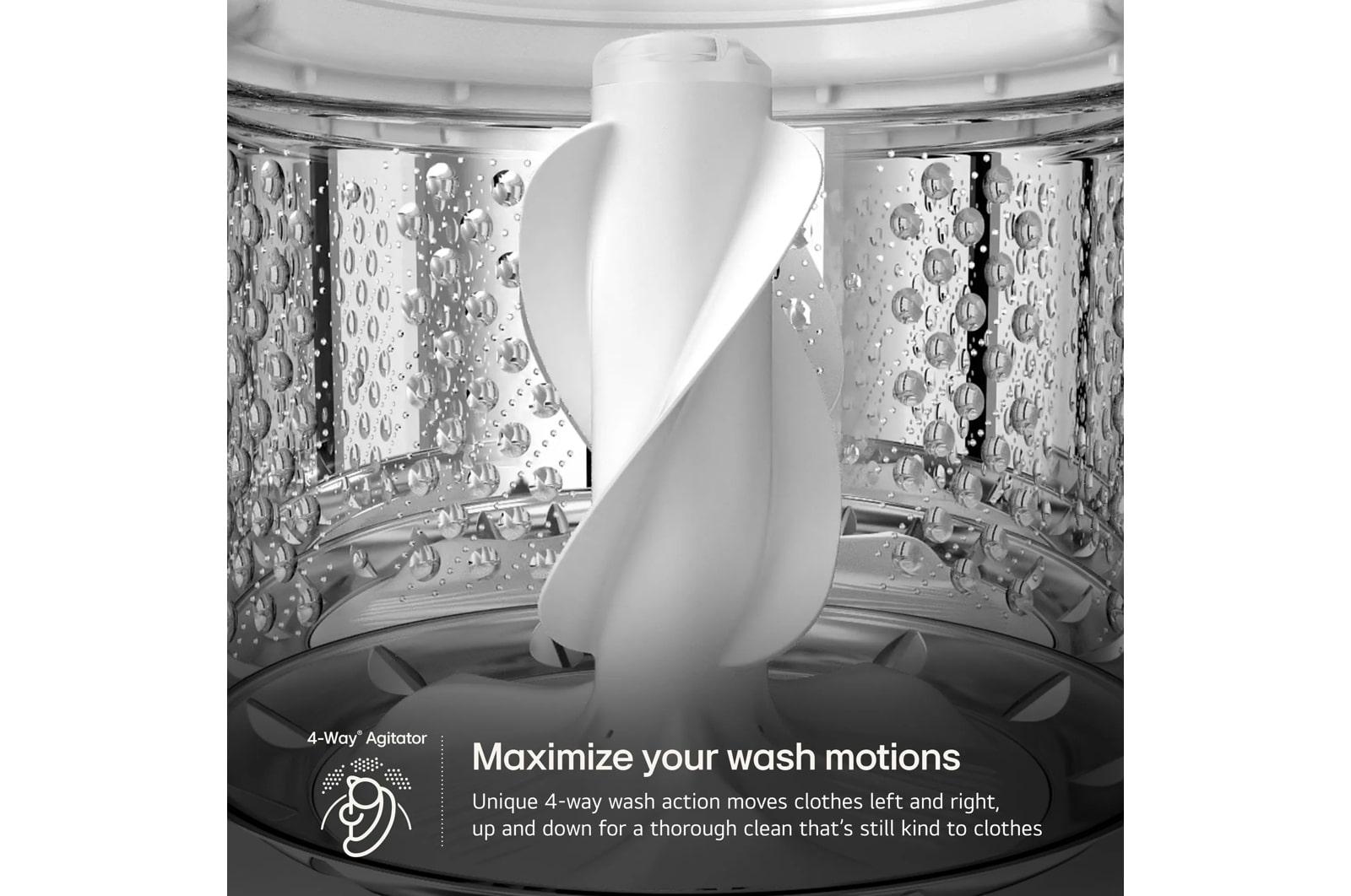 Lg WT8205CW 4.8 Cu. Ft. Mega Capacity Smart Top Load Washer With 4-Way® Agitator, Easyunload™ & Ai Sensing