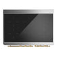 Ilve UMDIB40QNR3BKG Ilve Umdib40Qnr3Bkg Majestic Iii 40 Inch Induction Range With 6 Elements, 3.82 Cu. Ft. Total Oven Capacity (Solid Door, Glossy Black, Brass)