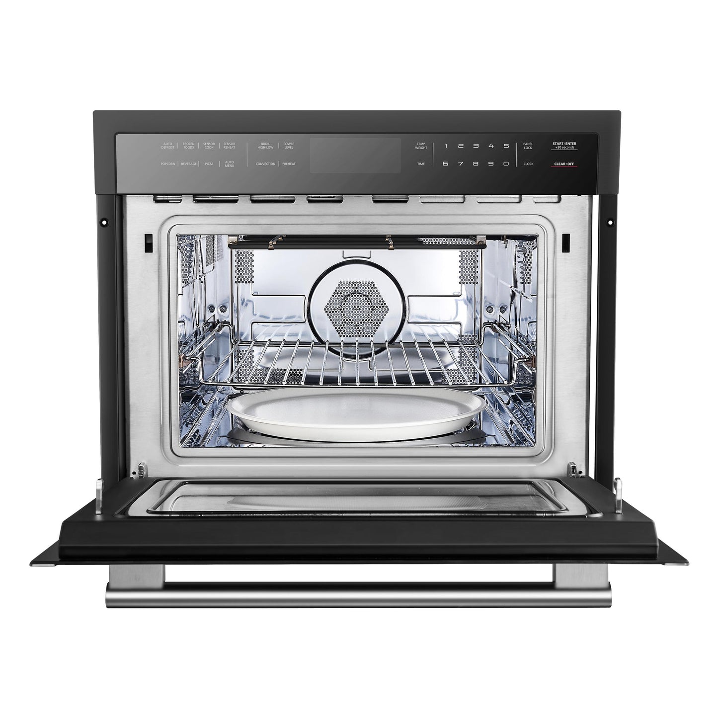 Forno FMWDR309324BLK Forno Oliena Espresso Black 24-Inch Built-In Microwave And Convection Oven Combo, 1.6 Cu.Ft, 1750W Convection, 1000W Microwave, Stainless Steel Interior, Glass Touch Controls, Sensor Cooking