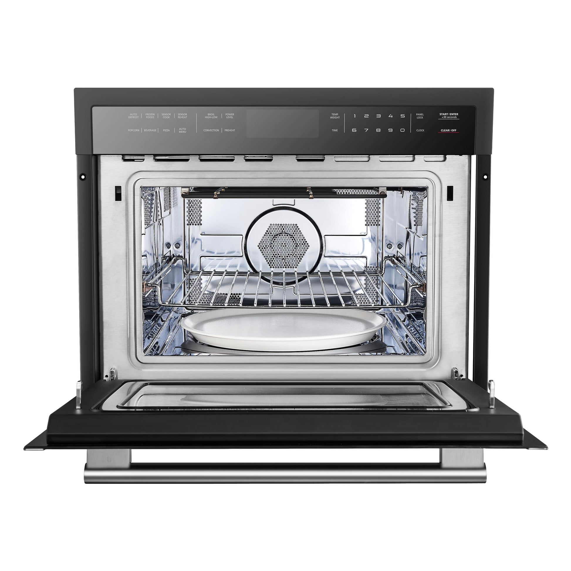 Forno FMWDR309324BLK Forno Oliena Espresso Black 24-Inch Built-In Microwave And Convection Oven Combo, 1.6 Cu.Ft, 1750W Convection, 1000W Microwave, Stainless Steel Interior, Glass Touch Controls, Sensor Cooking